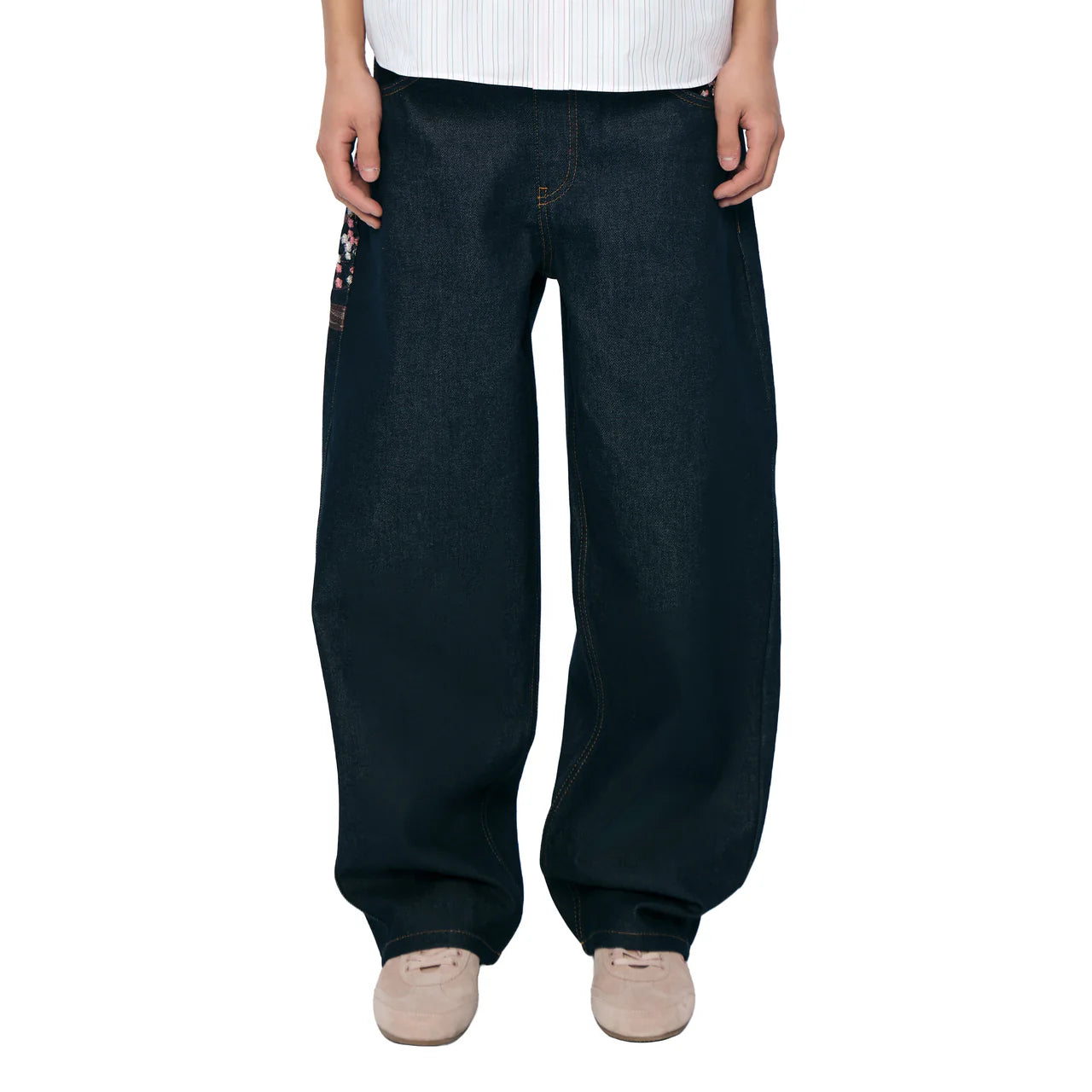 Denim Blossom Baggy Jeans