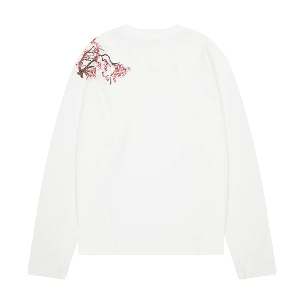 Long sleeve cherry blossom waffle