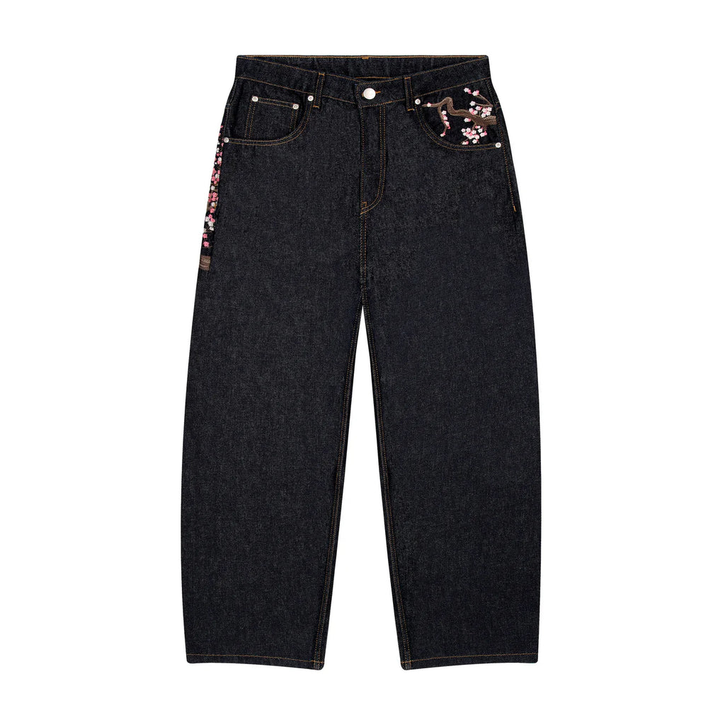 Denim Blossom Baggy Jeans