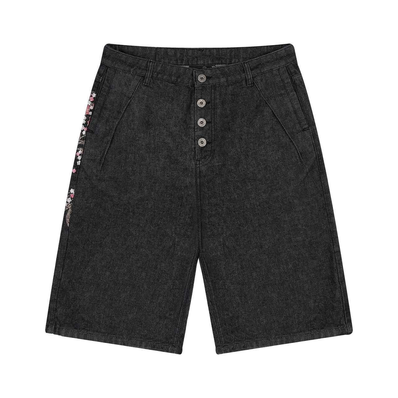 Denim Blossom Baggy Jorts