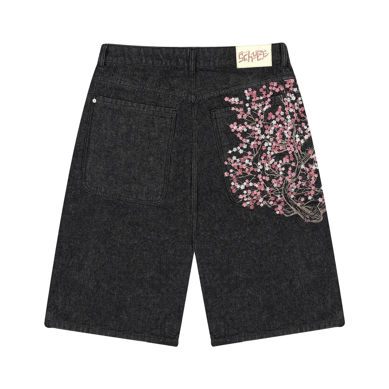 Denim Blossom Baggy Jorts