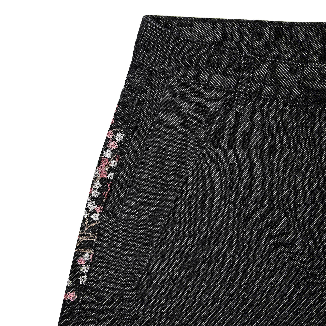 Denim Blossom Baggy Jorts