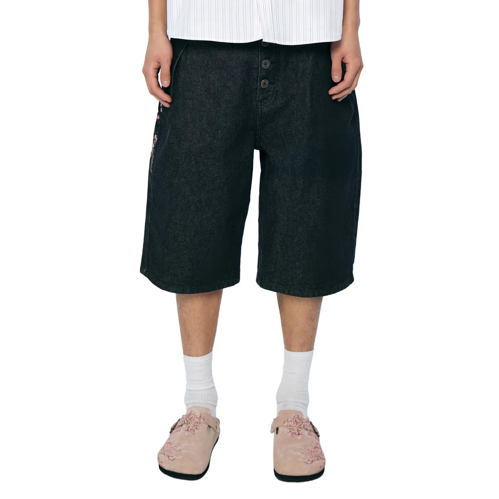 Denim Blossom Baggy Jorts