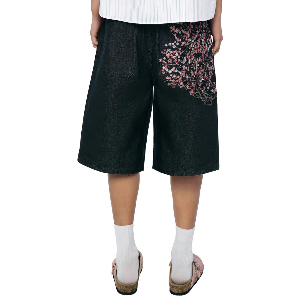 Denim Blossom Baggy Jorts