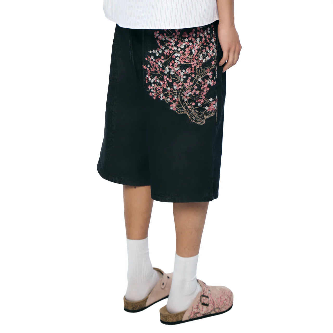 Denim Blossom Baggy Jorts