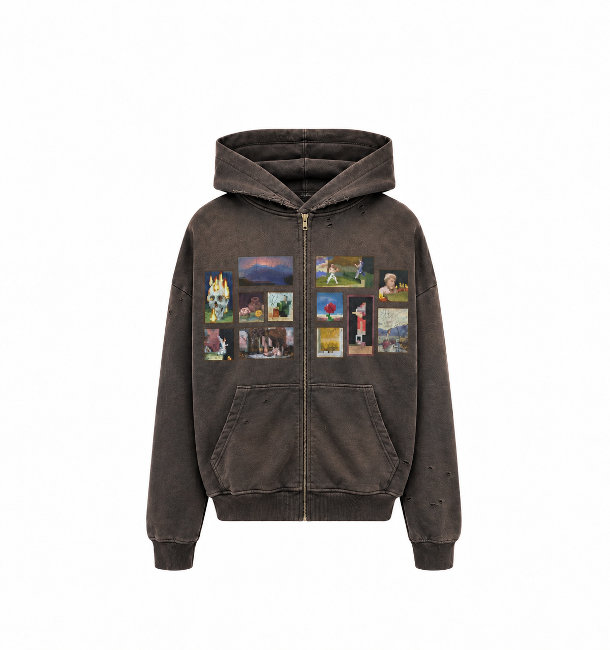 Zotaru Zip Up Brown