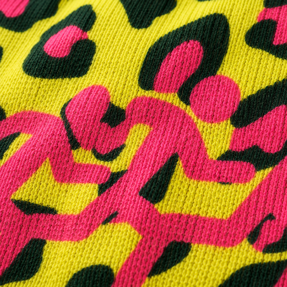 graphic cheetah print beanie