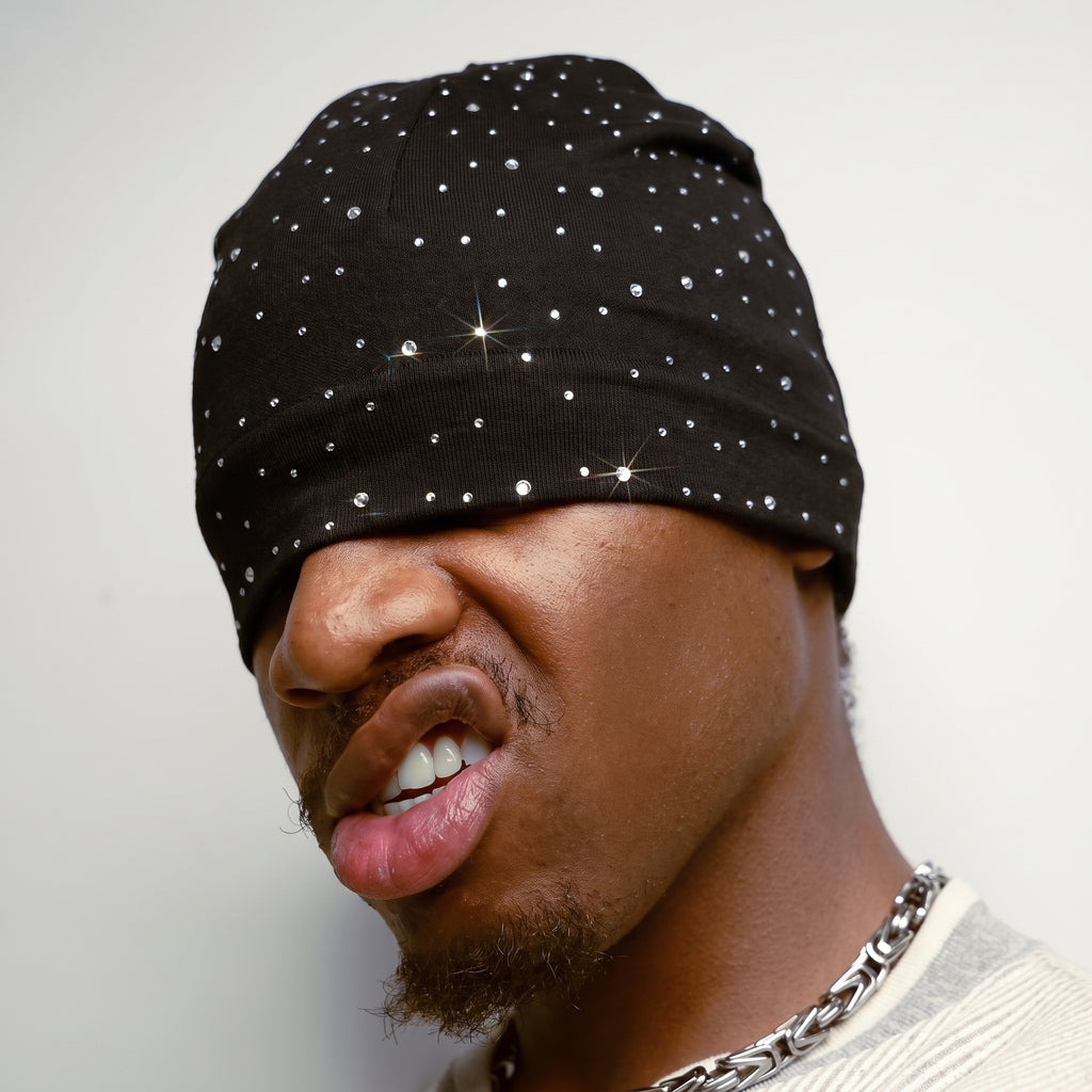 Rhinestone skull cap