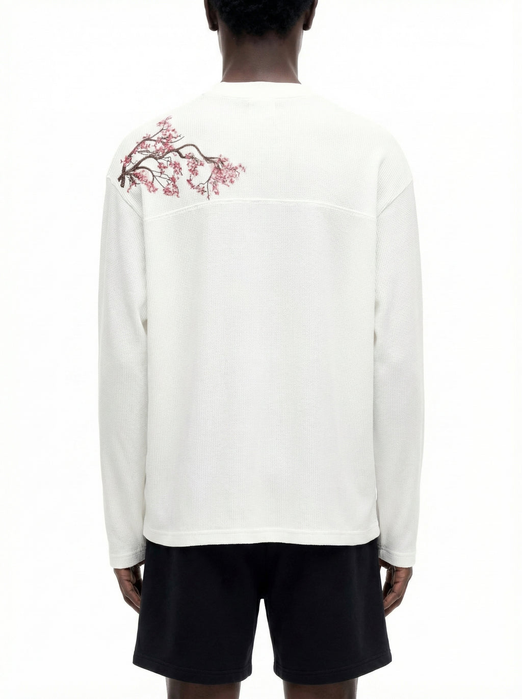 Long sleeve cherry blossom waffle