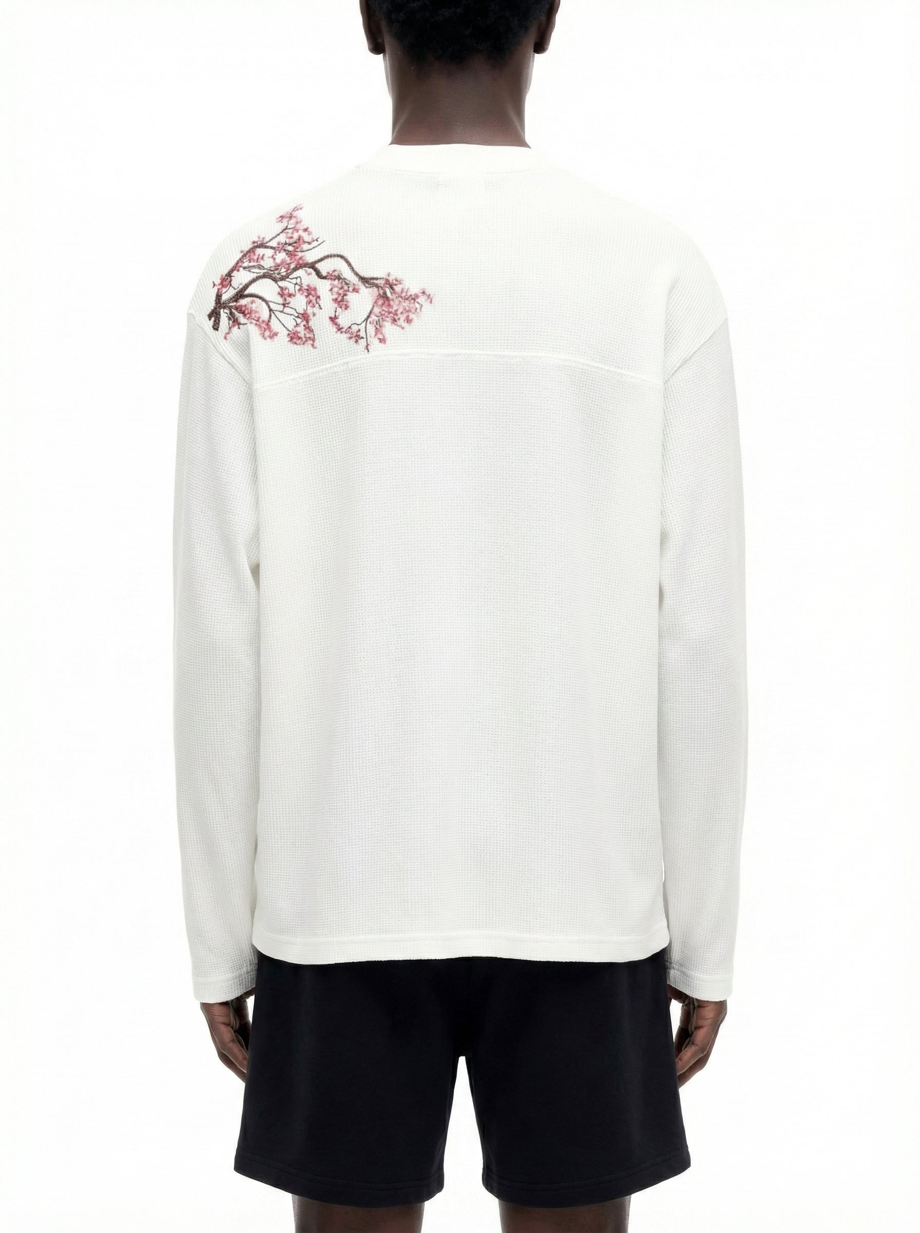 Long sleeve cherry blossom waffle