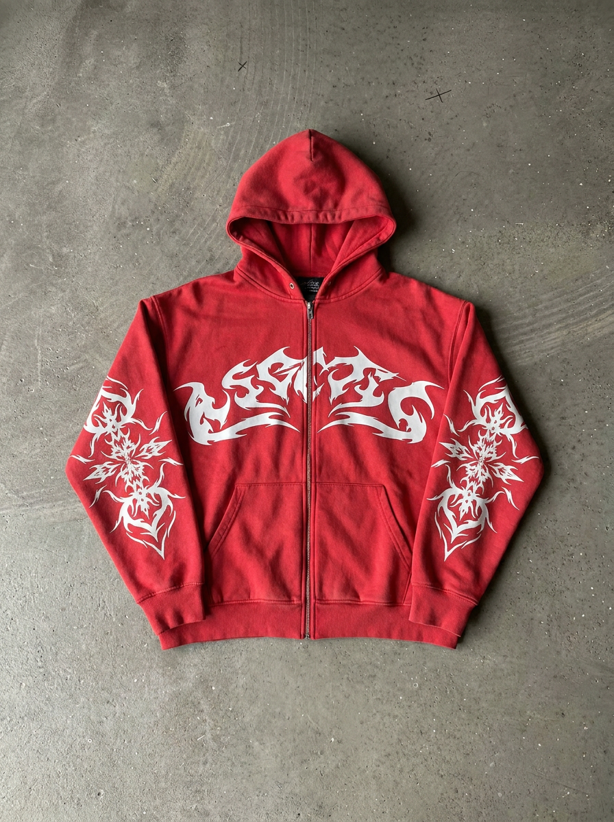 Zotaru Vintage Flame Hoodies