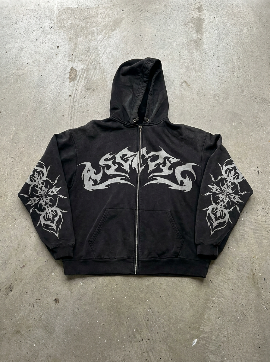Zotaru Vintage Flame Hoodies
